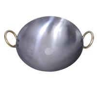 Lalit Kishori Traditional Handicraft Kitchen Kadhai - Utensilios de cocina martillados con asas | Cheenachatti del sur de la India | Sartén de goteo | Sartén profunda para cocinar (hierro, 03 litros)