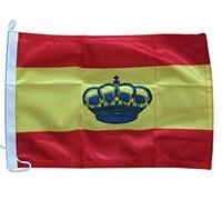 Lalizas Bandera de España con Corona para Barcos 70x100 centímetros
