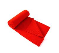 Lallier Cachemira mezcla de lana clásica acanalada bufanda sólida ultrasuave invierno cálido bufanda para mujeres y hombres con caja de regalo, Rojo