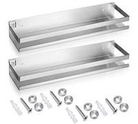 Lallisa 2 estantes flotantes de Acero Inoxidable para baño, Ducha, estantes flotantes para Montar en la Pared, Estante Organizador de Almacenamiento de 16 Pulgadas para baño, Cocina, Sala de Estar