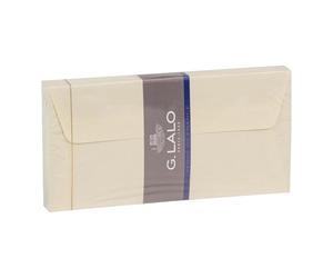Lalo 46116L - Un paquet sous film de 25 enveloppes adhésives doublées 11x22 cm en Papier vergé de France, Ivoire
