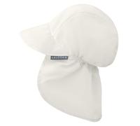 LaLoona Gorro Bebe con Protección Cuello UPF 80+ y Visera Anti UV, Gorro Playa con Certificación OEKOTEX Standard 100, Unisex - Blanco 50/51