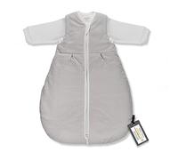 LaLoona Saco Dormir Bebe 2 Piezas, Interior y Forro de Manga Larga (0.5-3.5 TOG), OEKO-TEX® Standard 100, Pijama Manta Bebe de Algodón, Gris Lunares