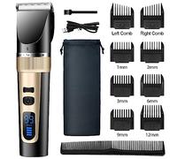 LaLuna Cortacésped Cabello Hombres,Cortacésped Profesional Inalámbrico, Cortacésped Barba Recargable,Cortacésped Pantalla LED, Afeitadora de Barba para Hombres Niños Familia (gold)