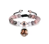 Lam Hub Fong Personalizada Pulsera con Foto Proyeccion Pulsera Hombre Bolas Cuentas Ajustable Regalos para Día De Navidad Cumpleaños (# 3)