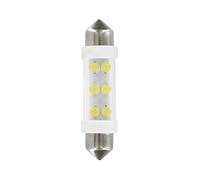 Lam98349 - blister 2 lámparas bombillas blancas 11x41 mm 6 led siluro 24v sv8 5-8