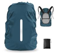 LAMA 1 funda impermeable para mochila, protector reflectante a prueba de lluvia para polvo y antirrobo, XL 56L-70L Seablue