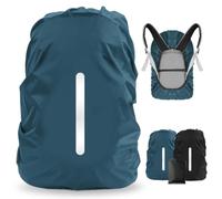 LAMA 2 fundas impermeables para mochila, protector reflectante a prueba de lluvia para polvo y antirrobo, XL 56L-70L, color negro Seablue