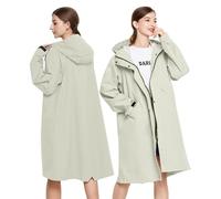 LAMA Chubasquero impermeable unisex, chaqueta de lluvia transpirable, poncho de lluvia, protección contra la lluvia para bicicleta, senderismo, camping, viajes para hombres y mujeres, gris, XL