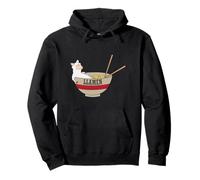 Lama en Fideos Ramen asiáticos Sudadera con Capucha