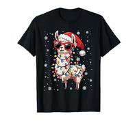 Lama Frohe Weihnachten Navidad Weihnachtsfeier Familia Camiseta