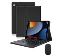 LAMA Funda con teclado Bluetooth con panel táctil y mouse, funda de teclado inalámbrico desmontable de 10.2 y 10.5 pulgadas para iPad (9ª 2021/8ª 2020/7ª generación 2019, iPad Air 3 2019, iPad Pro