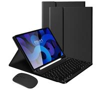 LAMA Funda con Teclado Inalámbrico para iPad de 10,9 y 11 Pulgadas con Ratón para iPad de 10.9 y 11 Pulgadas (iPad Air 5th/4th y iPad Pro 2021/2020/2018) Funda con Teclado Bluetooth con Portalápices