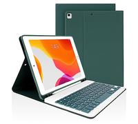 LAMA Funda con teclado para iPad de 10.2 y 10.5 pulgadas, teclado inalámbrico para iPad de 10.2 y 10.5 pulgadas (9ª 2021/8ª 2020/7ª generación 2019, iPad Air 3 2019, iPad Pro 2017) teclado desmontable