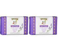 L'AMANDE - Jabón de manos vegetal neutro y delicado para pieles sensibles, con acción calmante y emoliente, jabón limpiador hidratante y perfumado con aceite esencial de lavanda del Piamonte Bio, 200