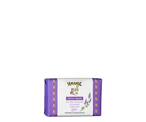 L'AMANDE - Jabón de manos vegetal neutro y delicado para pieles sensibles, con acción calmante y emoliente, jabón limpiador hidratante y perfumado con aceite esencial de lavanda del Piamonte Bio, 200