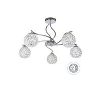 Lamapara de techo metal color cromo serie balbina 55cm 55 cm