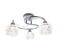 Lamapara de techo metal color cromo serie tulipa glass 45cm 45 cm