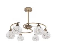 Lamapara de techo metal color dorado serie tulipa glass 62cm 45 cm