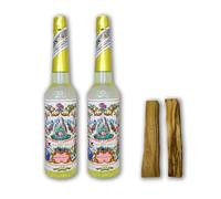 Lamare - Agua Florida 270 ml Pack 2 unidades - Agua Florida Original - REGALO 2 Sticks Palo Santo - 100% Colonia Original Perú Amarillo Murray & Lanman - Agua Espiritual