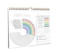 Lamare Calendario de seguimiento de hábitos, diario de hábitos inspirador con encuadernación en espiral, diario de seguimiento de hábitos diarios y tablero de objetivos, diario de objetivos