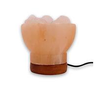 LAMARE Lámpara USB de sal del Himalaya - CUENCO - Lámpara de escritorio con base de madera y LED multicolor