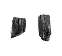 LAMARE - Piedra de Turmalina en Bruto Chorlo - Calidad Extra - Minerales Preciosos - Pieza Única (Pack 2 Turmalina)