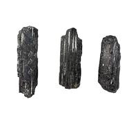 LAMARE - Piedra de Turmalina en Bruto Chorlo - Calidad Extra - Minerales Preciosos - Pieza Única (Pack 3 Turmalina)