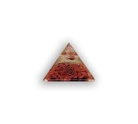 LAMARE - Pirámide de Orgonita con Jaspe Rojo - Equilibrio Energético y Vitalidad - Fuerza Interior y Estabilidad - Energías Positivas - Protección y Enraizamiento - 2,4” (61 mm)