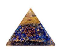 LAMARE - Pirámide de Orgonita con Lapislázuli - Equilibrio Energético y Protección - Elegancia y Pureza - Mentalidad y Sabiduría - Fuerza Divina - 3” (76 mm aprox.)