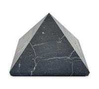 LAMARE - Pirámides de Shungita Mate - Mineral Único - Geometría Energética - Mejora del Bienestar - Neutralización de Energías - Reducción del Estrés Electromagnético - 1 Unidad (10x10 cm)