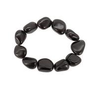 LAMARE - Pulsera de Cantos Rodados de Turmalina Negra - Joyería de Energía y Bienestar - Protección Energética - Protección - Energía Positiva - Escudo Malas Vibras.