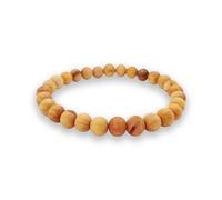 LAMARE - PULSERA PALO SANTO - Pulsera Hecha a Mano de Madera Natural De Palo Santo - Cuentas 6 mm- Elegante con Propiedades Calmantes - Diseño Moderno y Discreto