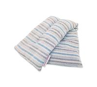 LAMARE Saco Térmico de Semillas de Trigo y Lavanda 48 x 15 cm - Funda 100% Algodón - Terapias en Frío y Calor (Rayas Vertical Azul)