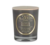 Lamare - Velas Perfumadas Numbers - Vela Vegetal 100% - Vaso de Cristal y Tapa de Madera - CERABELLA (Clove & Orange, 7,5X10 CM)