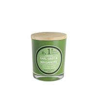 Lamare - Velas Perfumadas Numbers - Vela Vegetal 100% - Vaso de Cristal y Tapa de Madera - CERABELLA (Earl Grey & Bergamote, 7,5X10 CM)