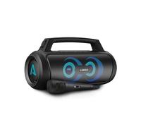 LAMAX PartyGo1 Altavoz portátil Bluetooth para Fiesta con asa y micrófono con Cable, BT 5.3, Potencia 100 W, 3 Modos de retroiluminación LED, 20 Horas de duración de la batería, Impermeable IP67