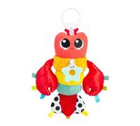 LAMAZE Liam Der Hummer Clip & Go, Juguete sensorial de Clip, Langosta Texturizada con su crepitante y Campana, mordedor Estrella de mar, Adecuado para Viajes, Desarrollo de Habilidades motoras Finas