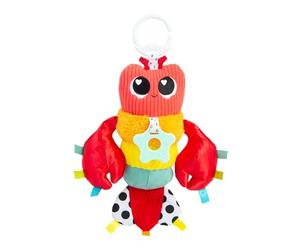 LAMAZE Liam Der Hummer Clip & Go, Juguete sensorial de Clip, Langosta Texturizada con su crepitante y Campana, mordedor Estrella de mar, Adecuado para Viajes, Desarrollo de Habilidades motoras Finas