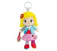 Bizak LAMAZE Muñeca Olivia, con Anilla llevero, Texturas Divertidas para bebés +0 años, estimulación sensorial, Multicolor, (30697479)