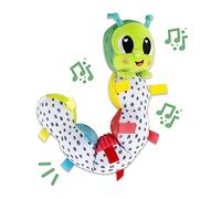 Lamaze Juguete sensorial Oruga inquieta, cuerpo flexible y campanilla, 0-6 meses