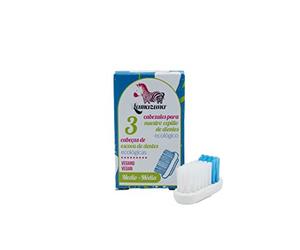 Lamazuna - Recambios para cepillos de dientes Lamazuna de dureza media - 3 Unidades