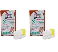 Lamazuna Recambios para cepillos de dientes Lamazuna de dureza suave 3 Unidades 50 ml (Paquete de 2)