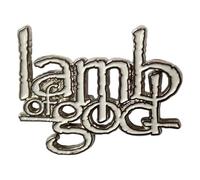 Lamb Of God Band Logo Pin Badge - Insignia de tamaño único, plata, Talla única