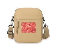 Lamb Rolls - Bolso cruzado con textura de carne cruda para teléfono celular, bolso de hombro