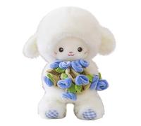 Lamb Stuffed Animal - Cute Plush Toy Doll | Soft, Cuddly and Huggable Lamb Plush, Adorable Animal Companion for Bedroom, Sofa, Car, Kids’ Room, Living Room, Nursery Decor, 30cm Pink Blue Purple Red