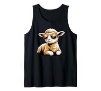 Lamb with Sunglasses Cool Farm Animal Sheep Camiseta sin Mangas
