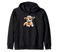 Lamb with Sunglasses Cool Farm Animal Sheep Sudadera con Capucha
