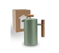 LAMBDA COFFEE Caldera Thermo French Press acero inoxidable I 0,35 litros - 1-2 tazas en verde musgo I 3 tamaños disponibles I Cafetera de acero inoxidable | Doble pared: mantiene el calor durante