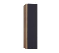 Lambda Columna de Baño Suspendida 1 Puerta con Textura | Armario Alto Baño Colgante 140cm de Alto x 34,9cm de Ancho x 33,9cm de Fondo | Negro Azabache